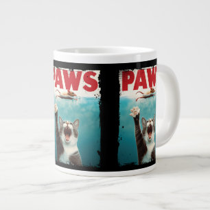 Funny Cat Mouse Parody PAWS Pet Lovers Cat Kitty Jumbo-Tasse