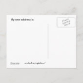 Funny Cat Moved New Address Ankündigungspostkarte (Rückseite)