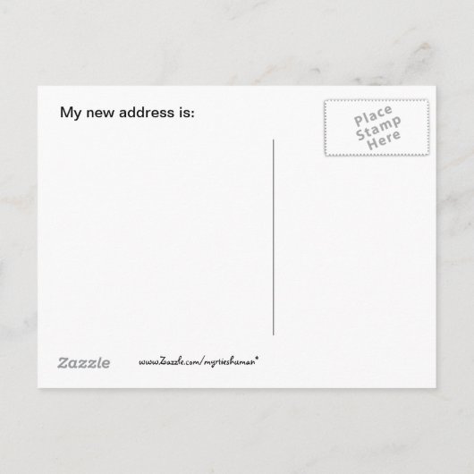 Funny Cat Moved New Address Ankündigungspostkarte (Rückseite)