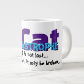 Funny Cat Mug – CatAstrophe: All is not lost.. Jumbo-Tasse (Vorderseite Rechts)