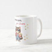 Funny Cat Mug Movie Night Kaffeetasse (VorderseiteRechts)