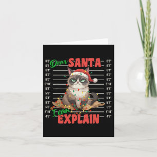 Funny Cat Mugshot Sehr geehrter Herr Santa I kann Karte