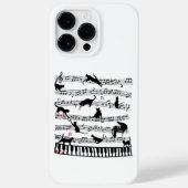 Funny Cat Musiknote, Geschenk für Piano Player, Mu Case-Mate iPhone Hülle (Rückseite)