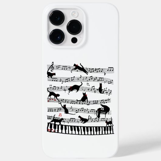 Funny Cat Musiknote, Geschenk für Piano Player, Mu Case-Mate iPhone Hülle (Rückseite)
