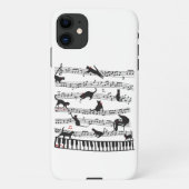Funny Cat Musiknote, Geschenk für Piano Player, Mu iPhone Hülle (Rückseite)