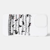 Funny Cat Musiknote, Geschenk für Piano Player, Mu iPhone Hülle (Rückseite (Horizontal))