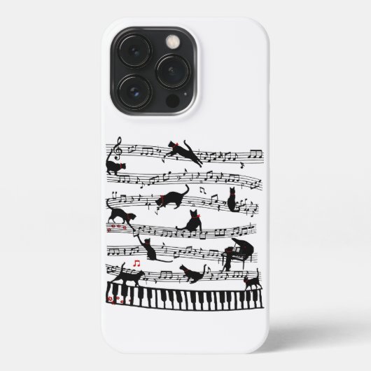 Funny Cat Musiknote, Geschenk für Piano Player, Mu iPhone Hülle (Rückseite)