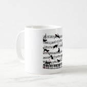 Funny Cat Musiknote, Geschenk für Piano Player, Mu Kaffeetasse (Vorderseite Links)