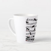 Funny Cat Musiknote, Geschenk für Piano Player, Mu Milchtasse (Linke Ecke)