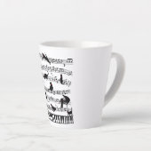 Funny Cat Musiknote, Geschenk für Piano Player, Mu Milchtasse (Rechte Ecke)