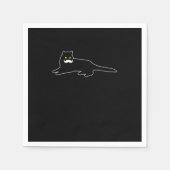 Funny Cat Mustache Cat Lover Serviette (Vorderseite)