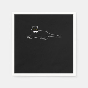 Funny Cat Mustache Cat Lover Serviette