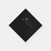 Funny Cat Mustache Cat Lover Serviette (Ecke)