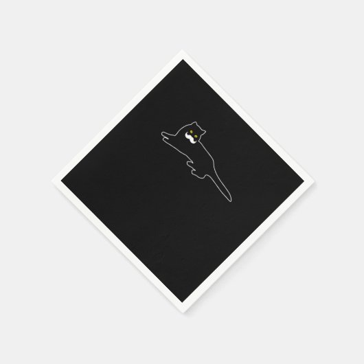 Funny Cat Mustache Cat Lover Serviette (Ecke)