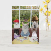 Funny Cat Muttertag oder Geburtstag Karte (Gelbe Blume)