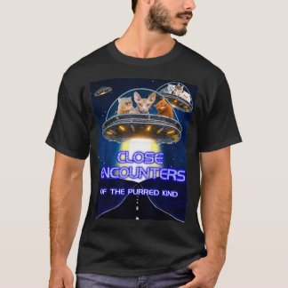 Funny Cat Nahe Begegnungen der Geruchten T-Shirt