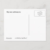 Funny Cat neue Adresse übertragen Ankündigungspostkarte (Rückseite)