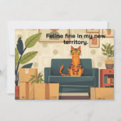 Funny Cat New Zuhause Moving Ankündigung (Vorderseite)