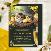 Funny Cat No Eggs Osterblasen und Brunch Einladung