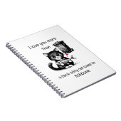 Funny Cat Notebook – Valentine Love Quote Notizblock (Rechte Seite)