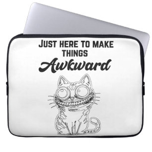 Funny Cat - Nur hier, um die Dinge zum Guten zu ma Laptopschutzhülle