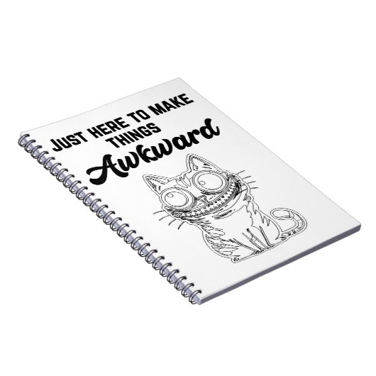 Funny Cat - Nur hier, um die Dinge zum Guten zu ma Notizblock (Rechte Seite)