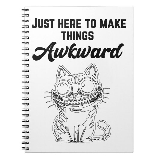 Funny Cat - Nur hier, um die Dinge zum Guten zu ma Notizblock (Vorderseite)