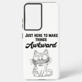 Funny Cat - Nur hier, um die Dinge zum Guten zu ma Samsung Galaxy Hülle