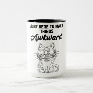 Funny Cat - Nur hier, um die Dinge zum Guten zu ma Tasse