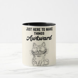 Funny Cat - Nur hier, um die Dinge zum Guten zu ma Tasse