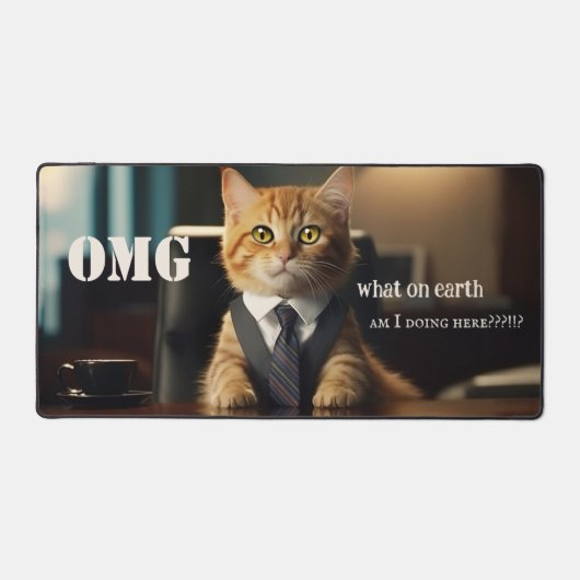 Funny Cat Office Schreibtischunterlage (Vorderseite)