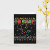 Funny Cat Oh Snap Ugly Christmas Sweater Pajamas X Karte (Gelbe Blume)