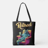 Funny Cat on couch Rente Tasche (Rückseite)