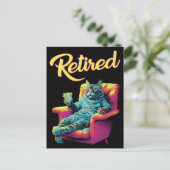 Funny Cat on couch Vermietung Postkarte (Stehend Vorderseite)