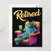 Funny Cat on couch Vermietung Postkarte (Vorne/Hinten)