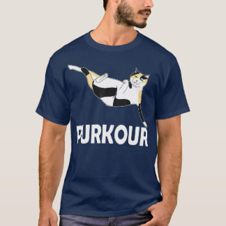 Funny Cat Parkour Purkour Men Frauen Kindergeschen T-Shirt