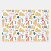 Funny Cat Pattern Holiday Christmas Colorful  Geschenkpapier Set (Vorderseite)