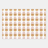 Funny Cat Pattern Weihnachten Geschenkpapier Set (Vorderseite 2)
