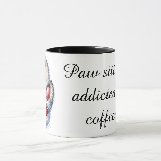 Funny Cat Paw Coffee Mug Tasse (Zentrum)