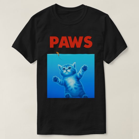 Funny Cat "PAWS" Parody Design - Niedlich Kitten J T-Shirt (Design vorne)