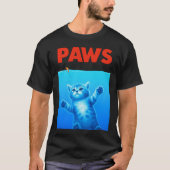 Funny Cat "PAWS" Parody Design - Niedlich Kitten J T-Shirt (Vorderseite)