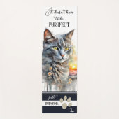 Funny Cat Perfectionist Watercolor Yogamatte (Vorderseite)