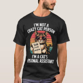 Funny Cat Personal Assistant Retro Tee (Vorderseite)