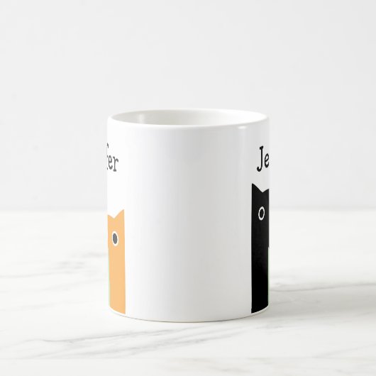 Funny Cat, Personalisiert Kaffeetasse (Mittel)