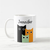 Funny Cat, Personalisiert Kaffeetasse (Links)