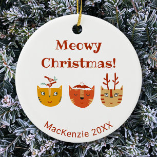 Funny Cat Personalisiert Weihnachten Keramik Ornament