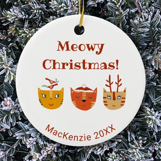 Funny Cat Personalisiert Weihnachten Keramik Ornament