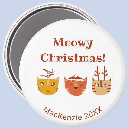 Funny Cat Personalisiert Weihnachten Magnet