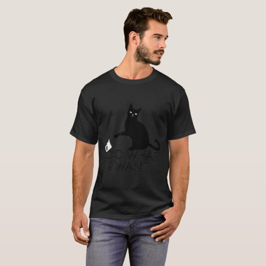 Funny Cat Persönlichkeit Shirt I tue, was ich Gewo (Vorne ganz)