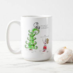 Funny Cat Pet Cartoon Jochwein Weihnachtsbaum spie Kaffeetasse